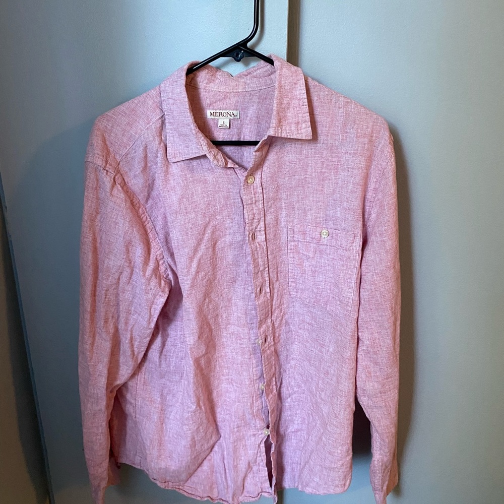 Pink button down